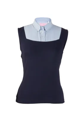 Shevach Blue Sleeveless Shell Dickie With SHS Logo