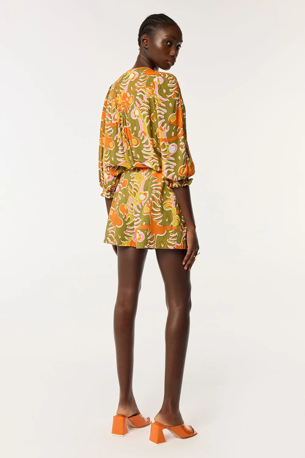 Short Chantal - Green Geo Afro
