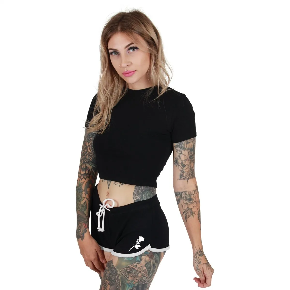 Spoil Me White Trim Short Shorts