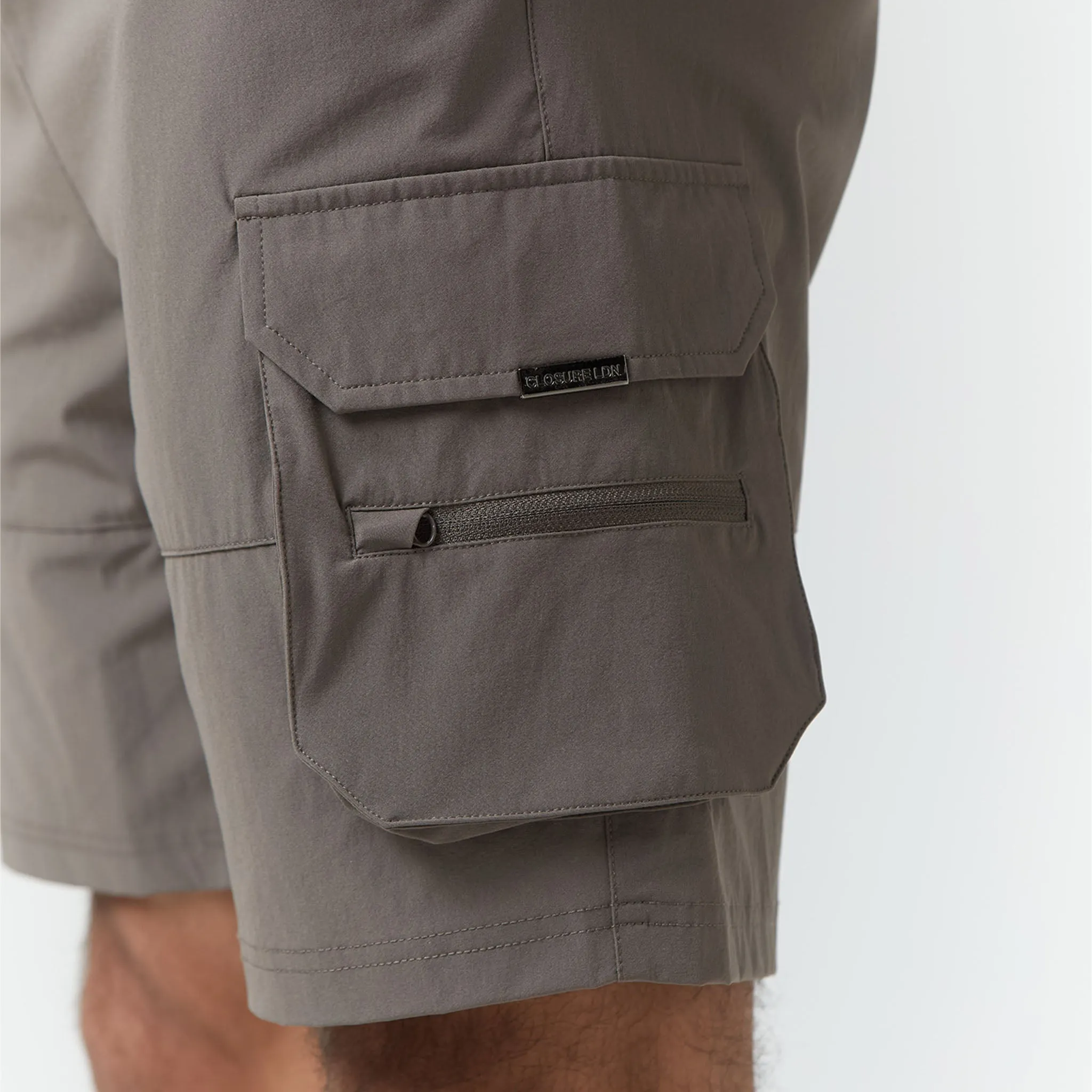 Tech Stretch Poly Cargo Short | Brown