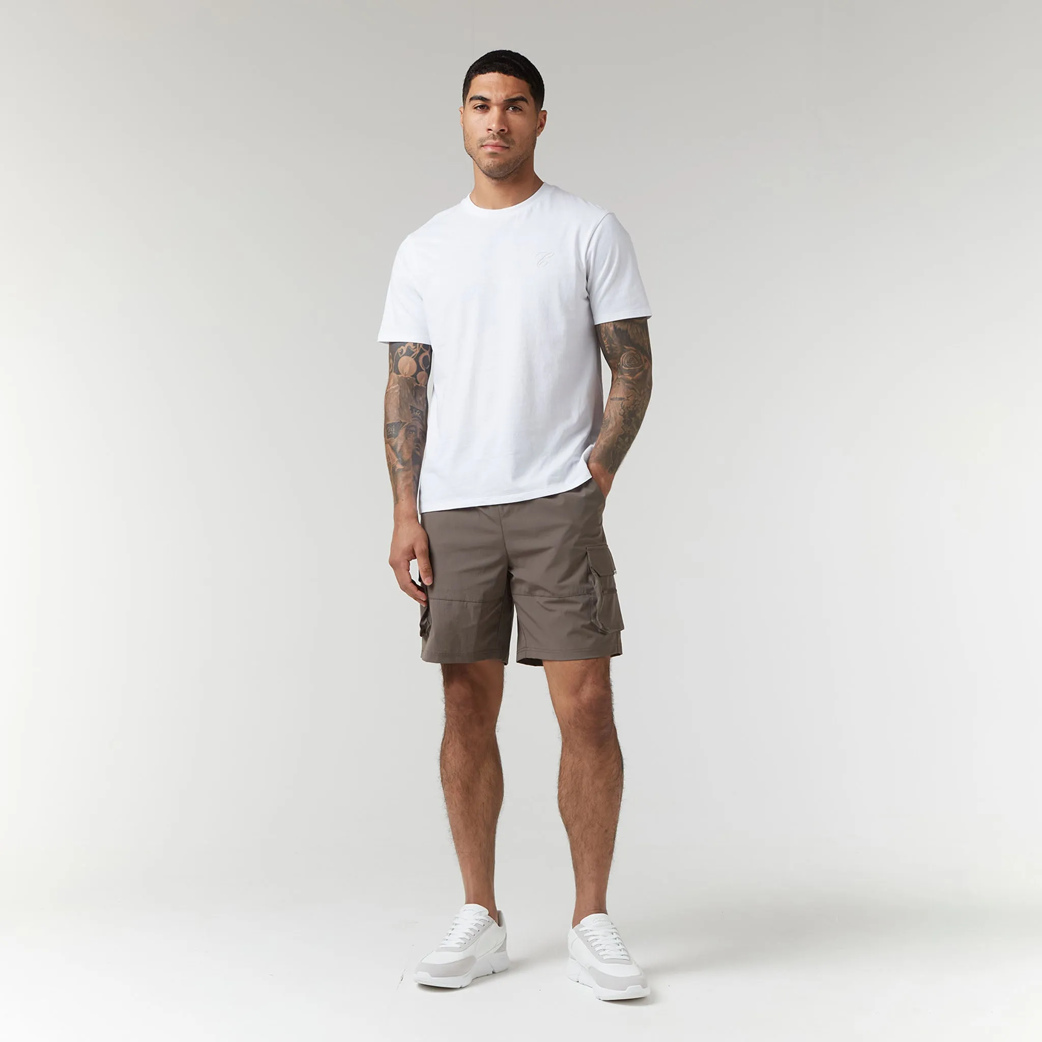 Tech Stretch Poly Cargo Short | Brown