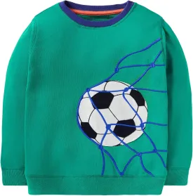 Toddler Boy Cotton Crewneck Long Sleeve Sweatshirt Christmas Clothing 2-7T