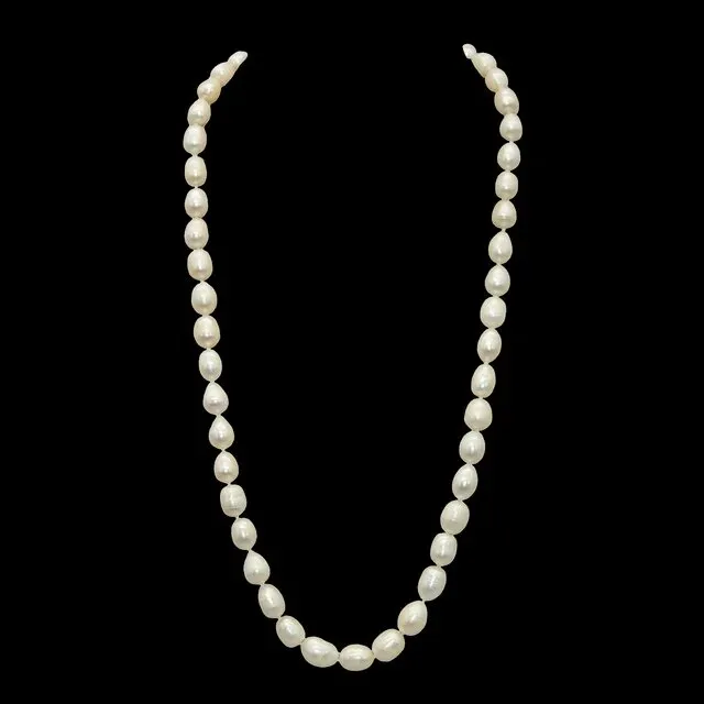 Veradorna White Natural 11-12mm Baroque Rice Shape Pearl