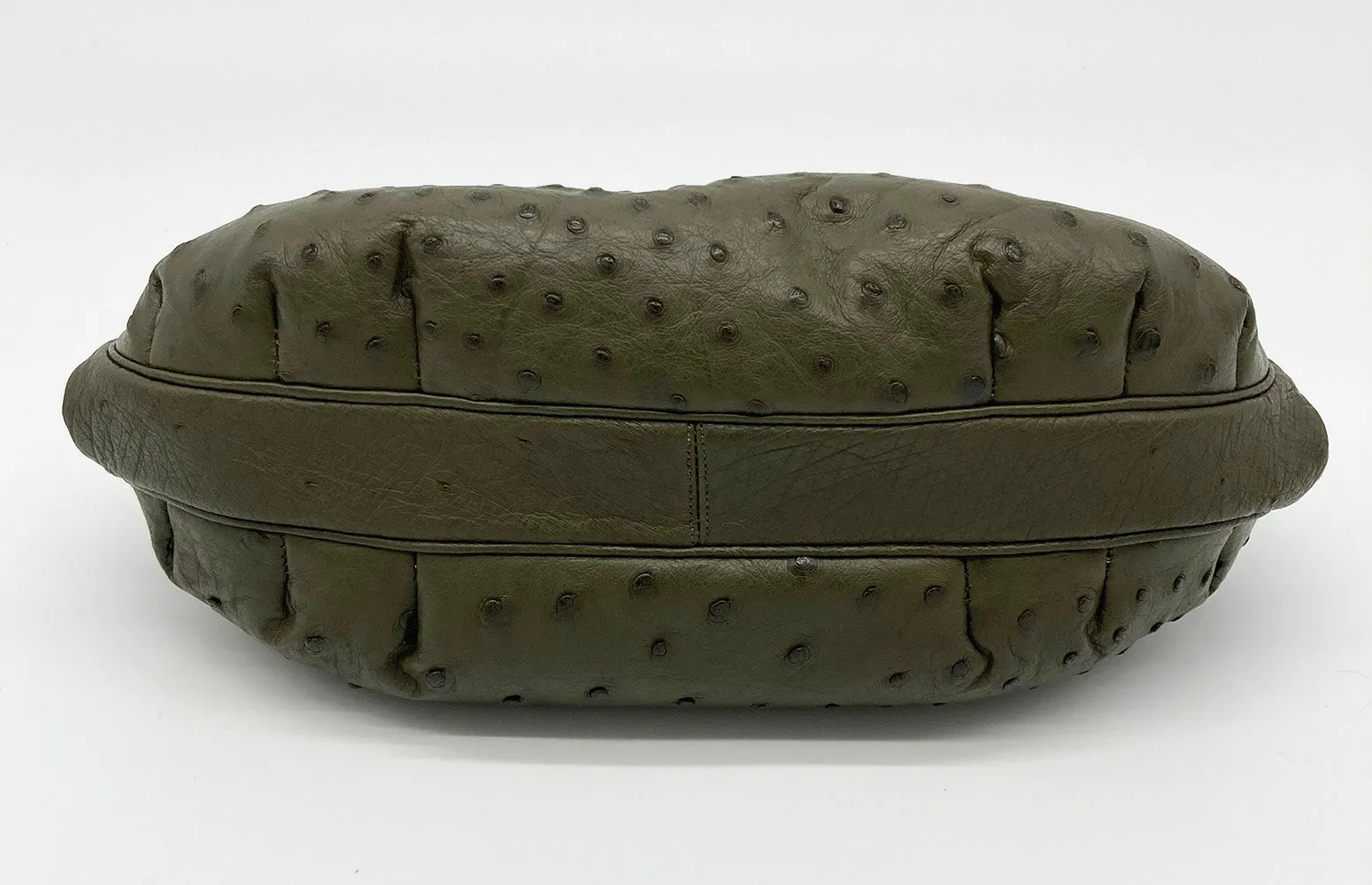 Vintage Judith Leiber Green Ostrich Clutch