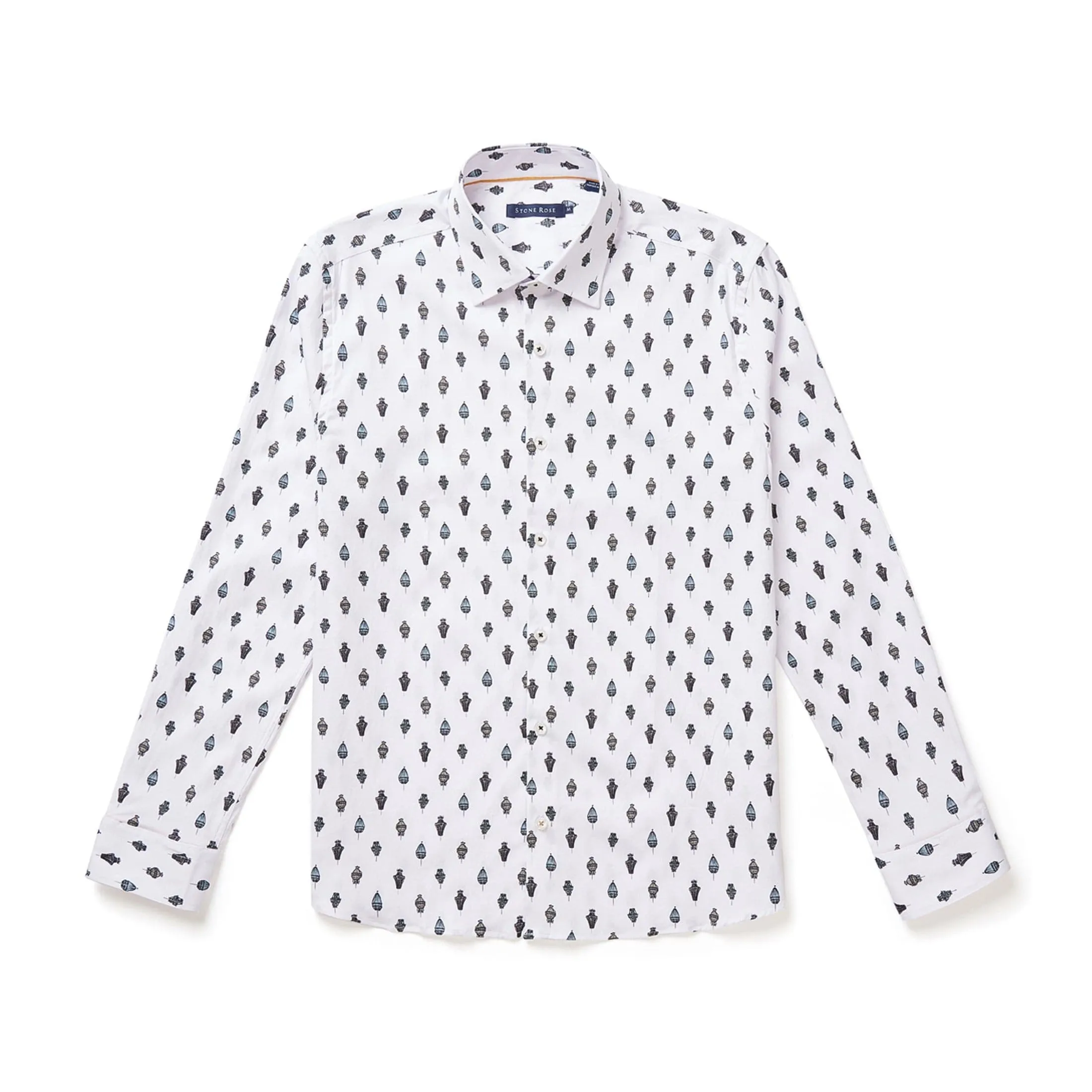White Chandelier Print Shirt
