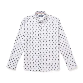 White Chandelier Print Shirt