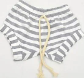 White/Gray Stripe Beach Bum Shorts
