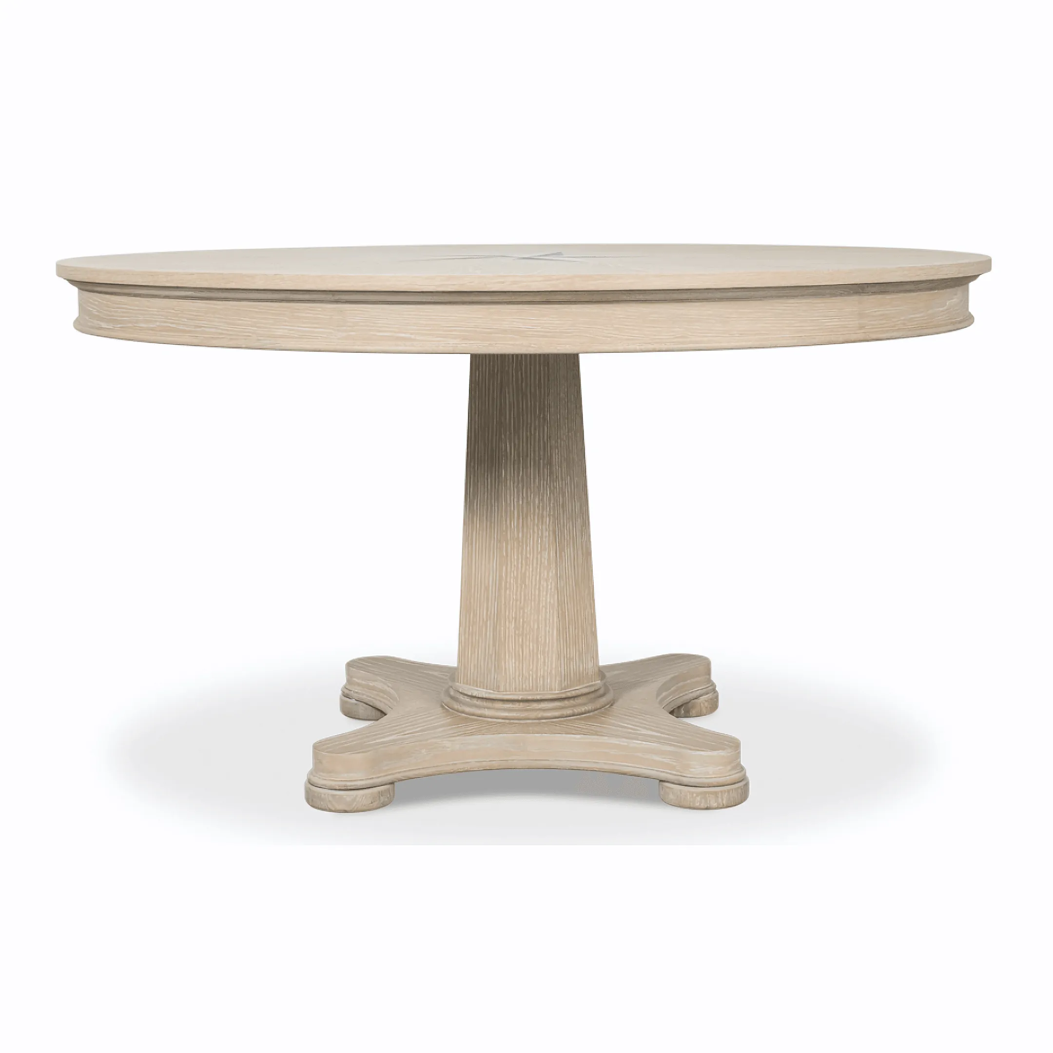 Whitewash Star Round Dining Table