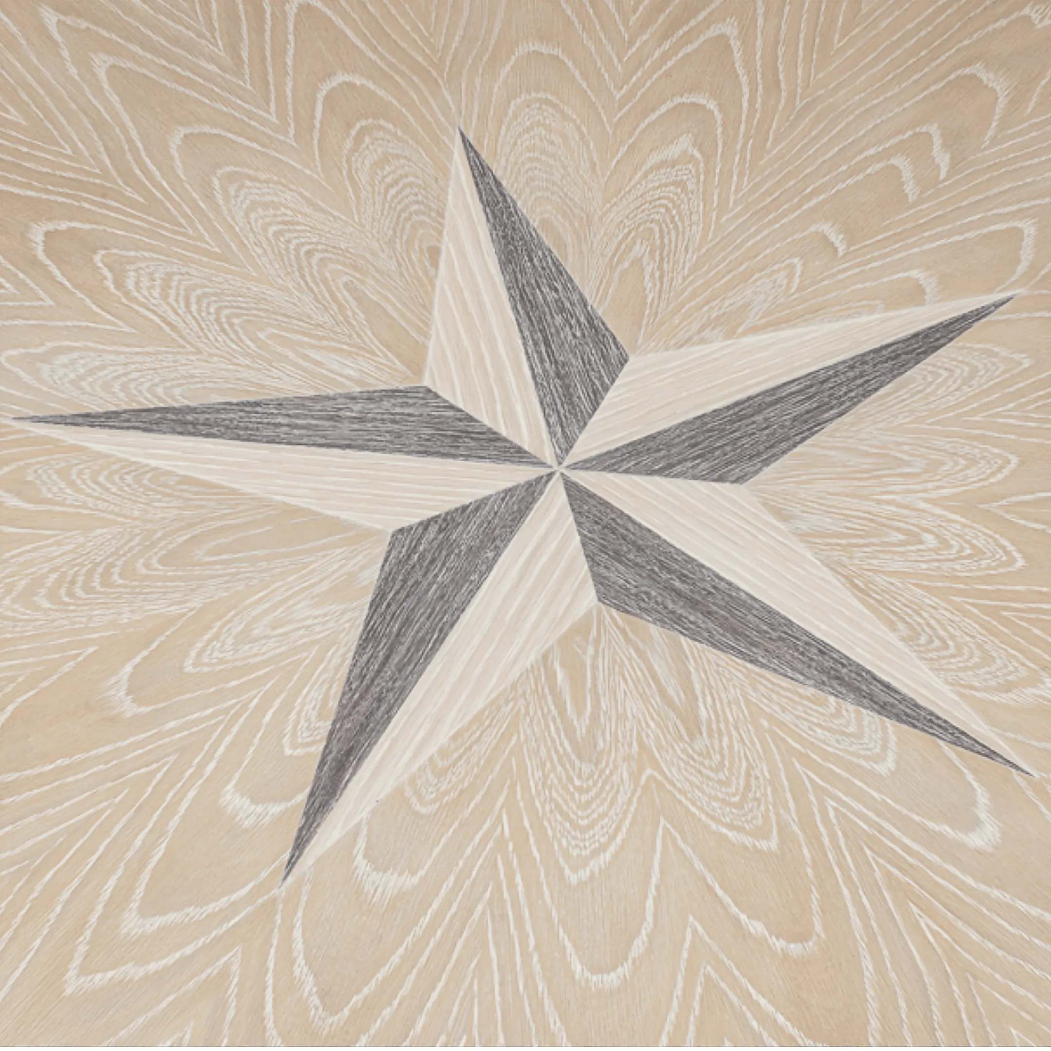 Whitewash Star Round Dining Table