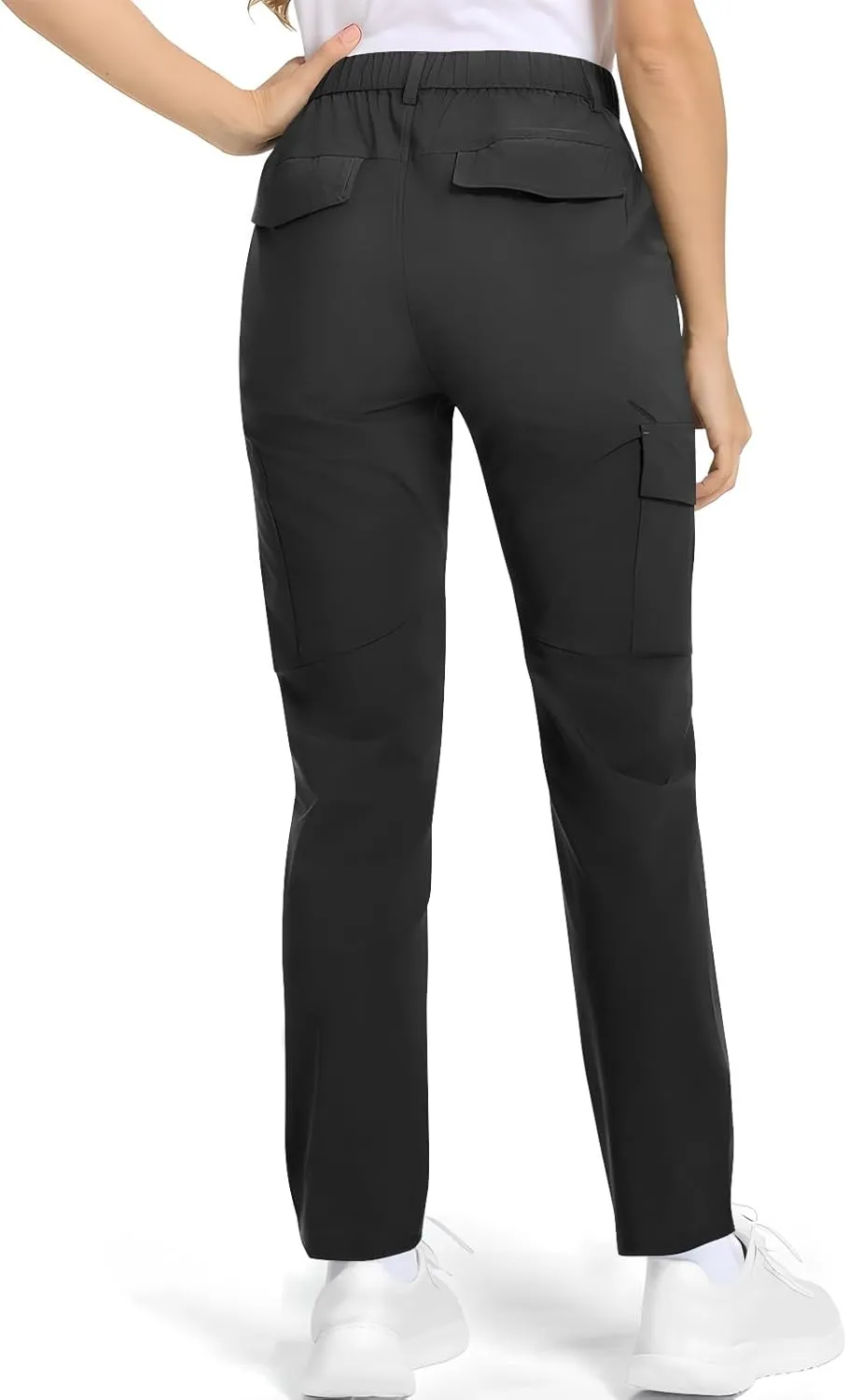 Womens Cargo Pants Casual Loose Fit Straight Leg High Waisted Travel Hiking Pants Summer Work Trousers with Pockets