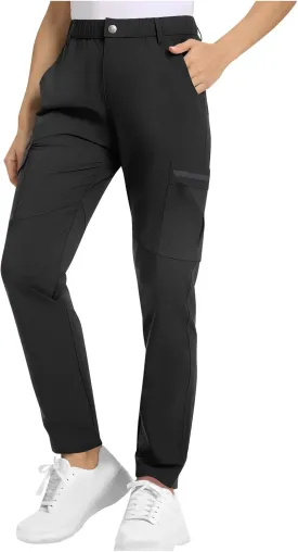 Womens Cargo Pants Casual Loose Fit Straight Leg High Waisted Travel Hiking Pants Summer Work Trousers with Pockets