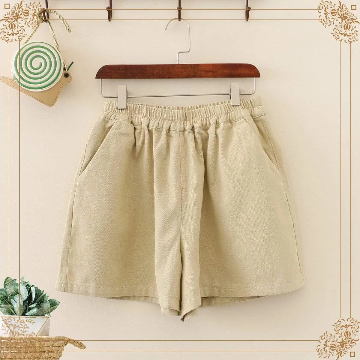 Women's Casual Pure Color Loose Shorts