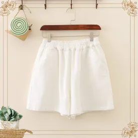 Women's Casual Pure Color Loose Shorts