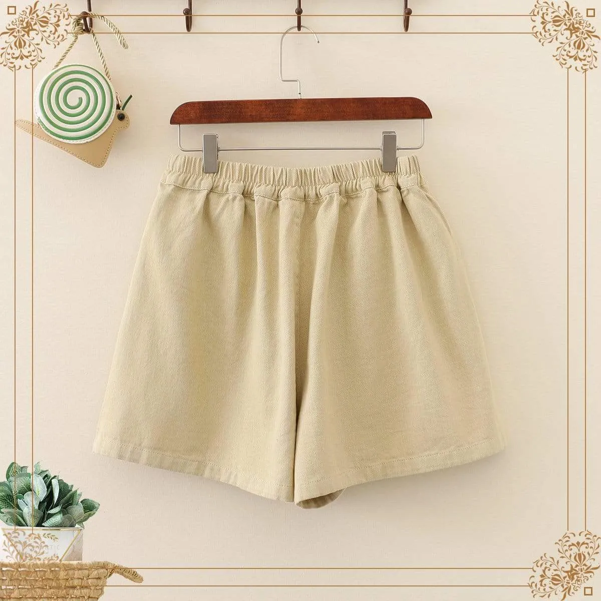 Women's Casual Pure Color Loose Shorts