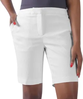 Women's Golf Shorts, 9" Stretch Casual Elegant Knee Length Hiking Shorts with Pockets for Walking Workout
