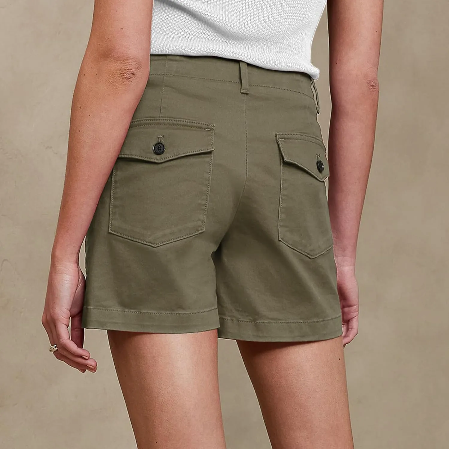 Women's High Waisted Summer Shorts Dressy Casual Pull On Shorts with Tummy Control for Vacation & Beach Outfits