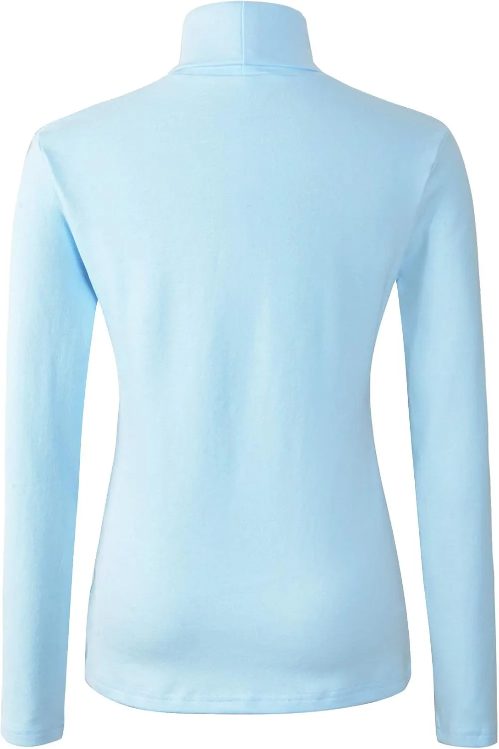 Women's Soft Cotton Turtleneck Top Basic Pullover Sweater