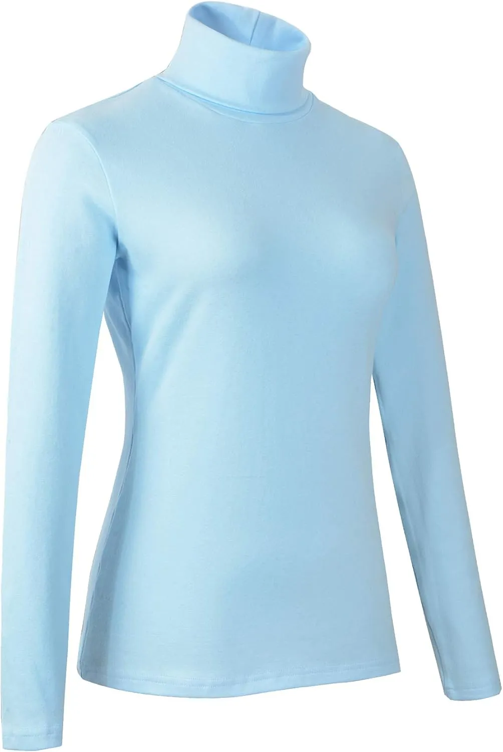 Women's Soft Cotton Turtleneck Top Basic Pullover Sweater